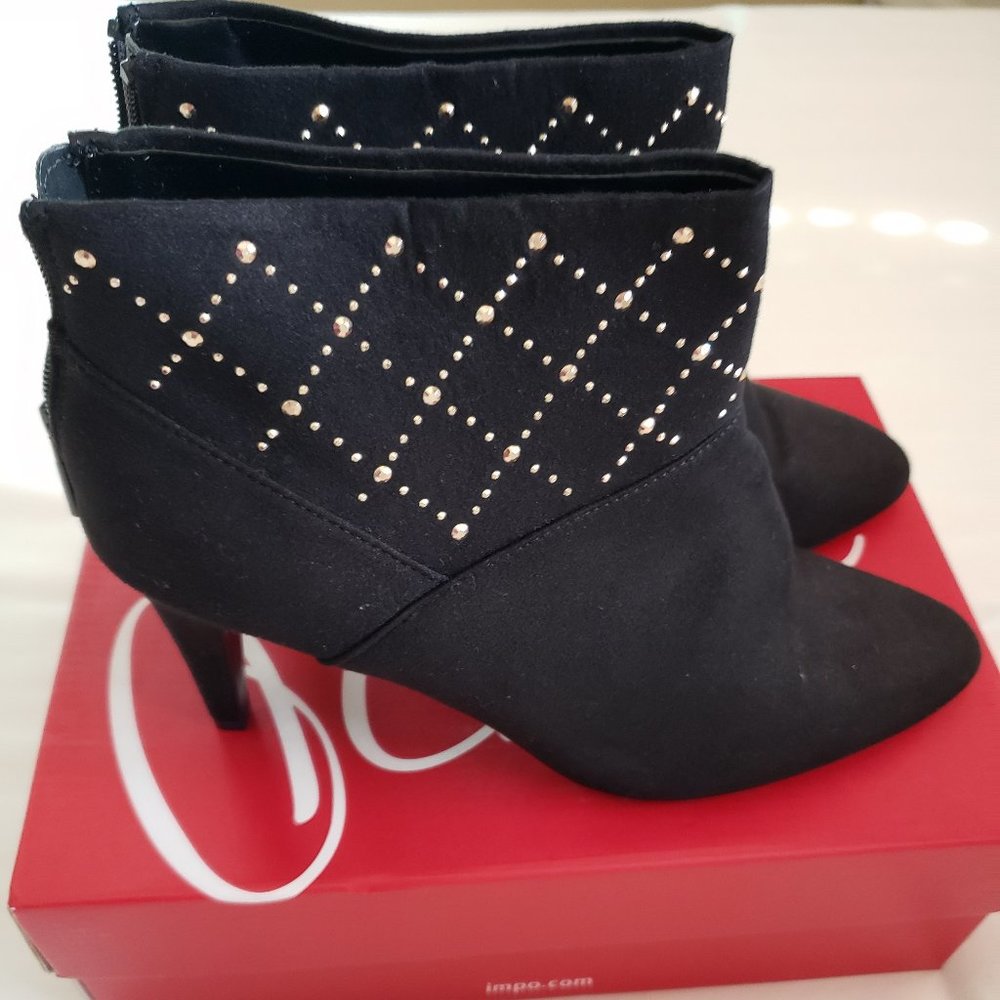 Impo- Black/Gold Booties- Heels- NWT- Size 9